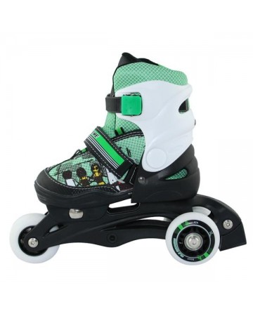 Αυξομειούμενα Roller NJ9128 2 ΣΕ 1 Πράσινο IN-LINE SKATES/HOCKEY ICE SKATES