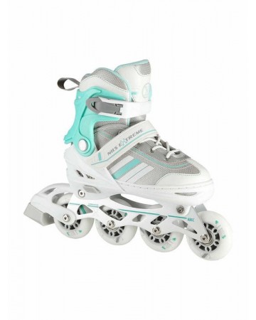 Αυξομειούμενα Πατίνια Rollers Nils Extreme NH18191 2 in 1 Inline (White/Blue)