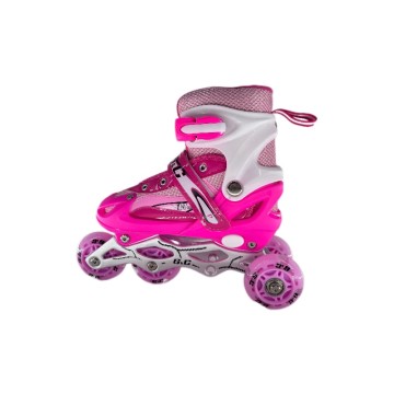 Αυξομειούμενα Πατίνια Roller G&C SK2 Σέτ 3 σε 1 Ρόζ Led (Size 38-42)