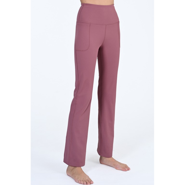 Γυναικείο Παντελόνι Φόρμας Magnetic North Women's High Waisted Pocket Flared Pants 50038-Puce