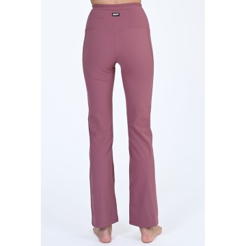 Γυναικείο Παντελόνι Φόρμας Magnetic North Women's High Waisted Pocket Flared Pants 50038-Puce